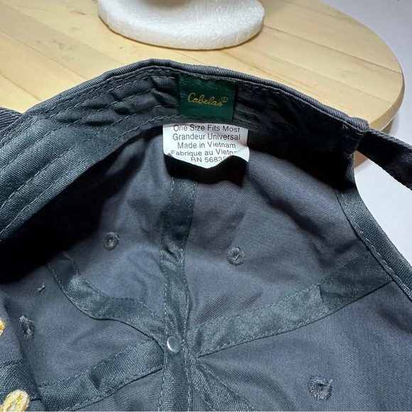 Cabelas Club Mens Adjustablenone Size Fits Most Gray And Gold Embroidering - Picture 8 of 8